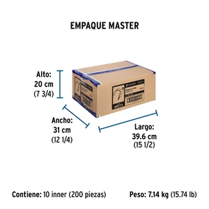 Volteck Bolsa con 20 grapas blancas de 10 mm para cable redondo