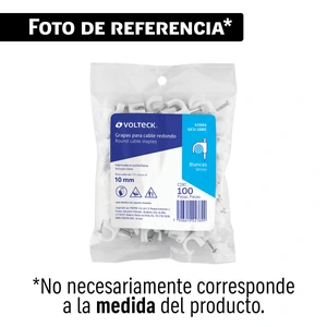 43887 / GCU-5BC Bolsa con 100 grapas blancas de 5 mm para cable redondo