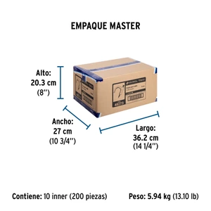 Volteck Bolsa con 20 grapas blancas de 8 mm para cable redondo