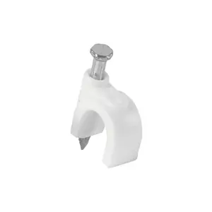 43042 / GCU-8BG Volteck Bolsa con 500 grapas blancas de 8 mm para cable redondo
