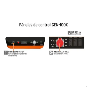 14359 / GEN-100X Generador portátil 10 kW motor a gasolina, Truper