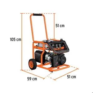 Generador portátil 1.5 kW motor a gasolina, Truper