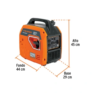 Truper Generador silencioso inverter 2200W, 80 cc, enc. electrónico