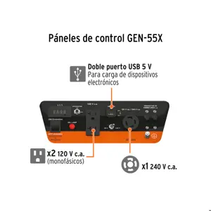 15342 / GEN-25X Generador portátil 2.5 kW motor a gasolina, Truper