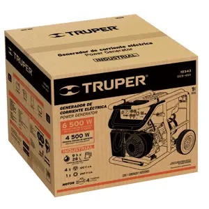 Generador portátil 4.5 kW motor a gasolina, Truper
