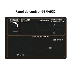 Generador portátil 6 kW motor a diesel, TRUPER