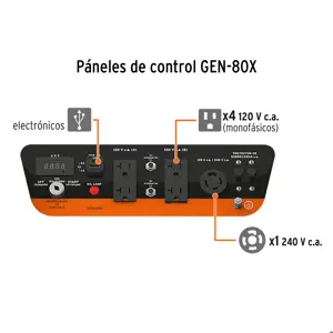 15345 / GEN-80X Generador portátil 8 kW motor a gasolina, Truper