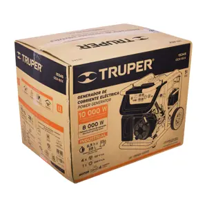 15345 / GEN-80X Generador portátil 8 kW motor a gasolina, Truper
