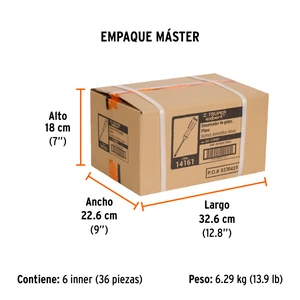 Desarmador plano de golpe 1/4