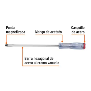 Desarmador plano de golpe 3/8