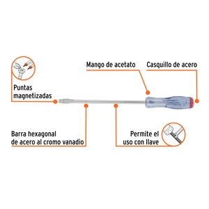 Desarmador plano de golpe 5/16