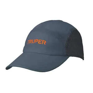 Gorra Truper color gris, 100% poliéster respirable