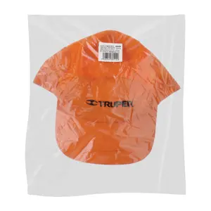Gorra color naranja, 100% poliéster, Truper