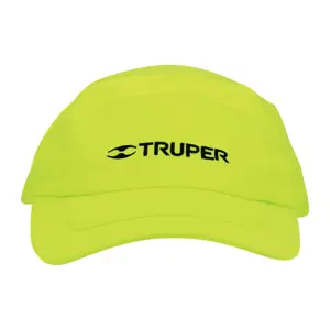 Gorra color verde, 100% poliéster, Truper