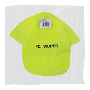 Gorra color verde, 100% poliéster, Truper