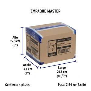 Volteck Bolsa con 500 grapas blancas de 5 X 8.5 mm para cable plano