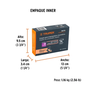 Truper Caja con 5000 grapas corona 1/4