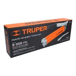 Truper Inyectora de grasa 14 oz, 8000 PSI con grip antiderrapante