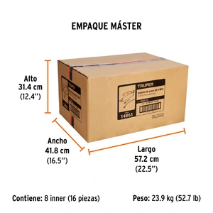 Truper Inyectora de grasa 14 oz, 10000 PSI con grip antiderrapante