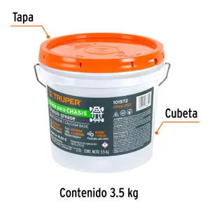 Grasa lubricante para chasis, base calcio, 3.5 kg, Truper