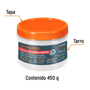 Grasa automotriz, base bentona, 450 g, Truper