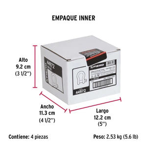 Grillete de acero forjado 5/8