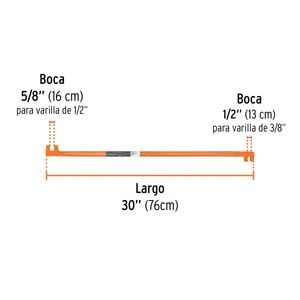 Grifa de dos bocas de 5/8 y 1/2