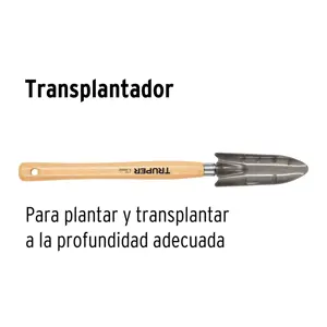 Transplantador para jardín, mango de 12-1/4