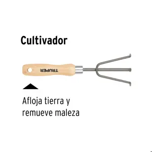 Cultivador para jardín, mango de 6