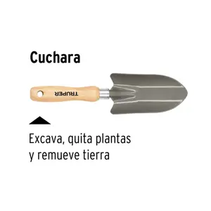 Cuchara para jardín, mango de 6