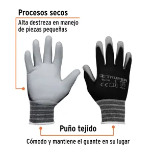13290 / GU-111 Guantes de nylon recubiertos de poliuretano, CH, Truper