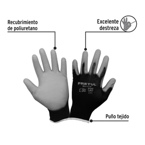 Guantes de nylon recubiertos de poliuretano, CH, PRETUL