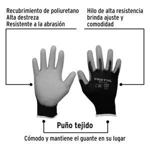 Guantes de nylon recubiertos de poliuretano, CH, PRETUL