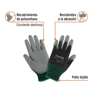 Guantes de nylon recubiertos de poliuretano, M, TRUPER
