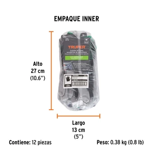 Guantes de nylon recubiertos de poliuretano, M, TRUPER