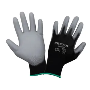 Guantes de nylon recubiertos de poliuretano, M, Pretul