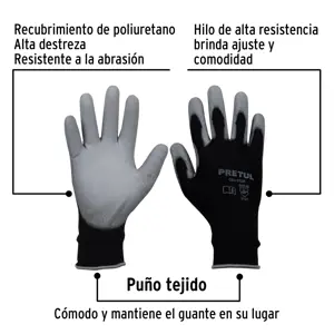 Guantes de nylon recubiertos de poliuretano, G, PRETUL