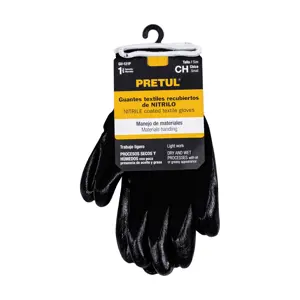 Guantes de nylon recubiertos de nitrilo, CH, PRETUL
