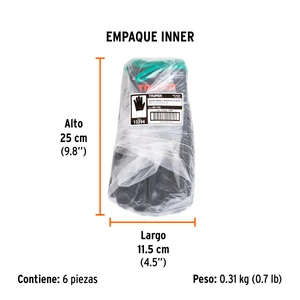 Guantes de nylon recubiertos de nitrilo, M, TRUPER