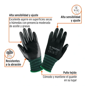 Guantes de nylon recubiertos de nitrilo, G, TRUPER