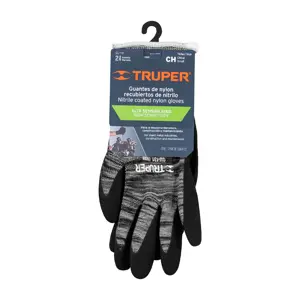 17063 / GU-131 Guantes de nylon recubiertos de nitrilo arenoso, CH, Truper
