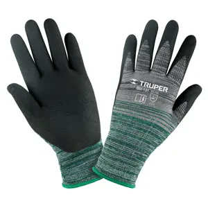 Guantes de nylon recubiertos de nitrilo arenoso, CH, Truper