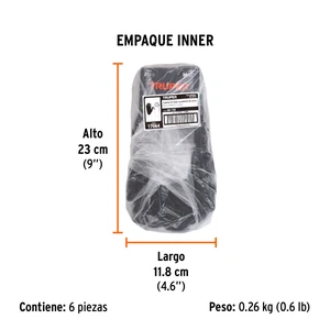 Guantes de nylon recubiertos de nitrilo arenoso, M, TRUPER