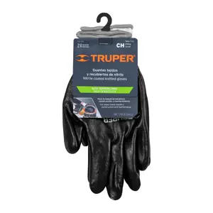 18025 / GU-151 Guantes de poliéster con recubrimiento de nitrilo, CH,Truper