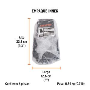 Guantes de poliéster recubiertos de nitrilo, CH, TRUPER
