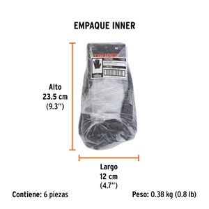 Guantes de poliéster recubiertos de nitrilo, M, TRUPER