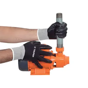 Guantes de poliéster recubiertos de nitrilo, M, TRUPER