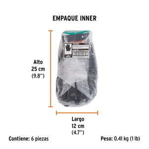 Guantes de poliéster recubiertos de nitrilo, G, TRUPER