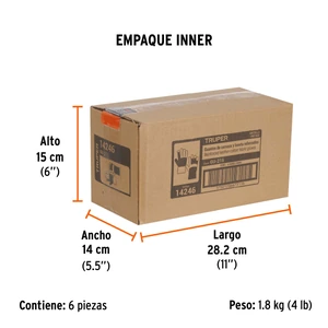 Guantes de carnaza y loneta, con refuerzo, unitalla, TRUPER