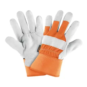 Guantes de carnaza y loneta, unitalla, Truper